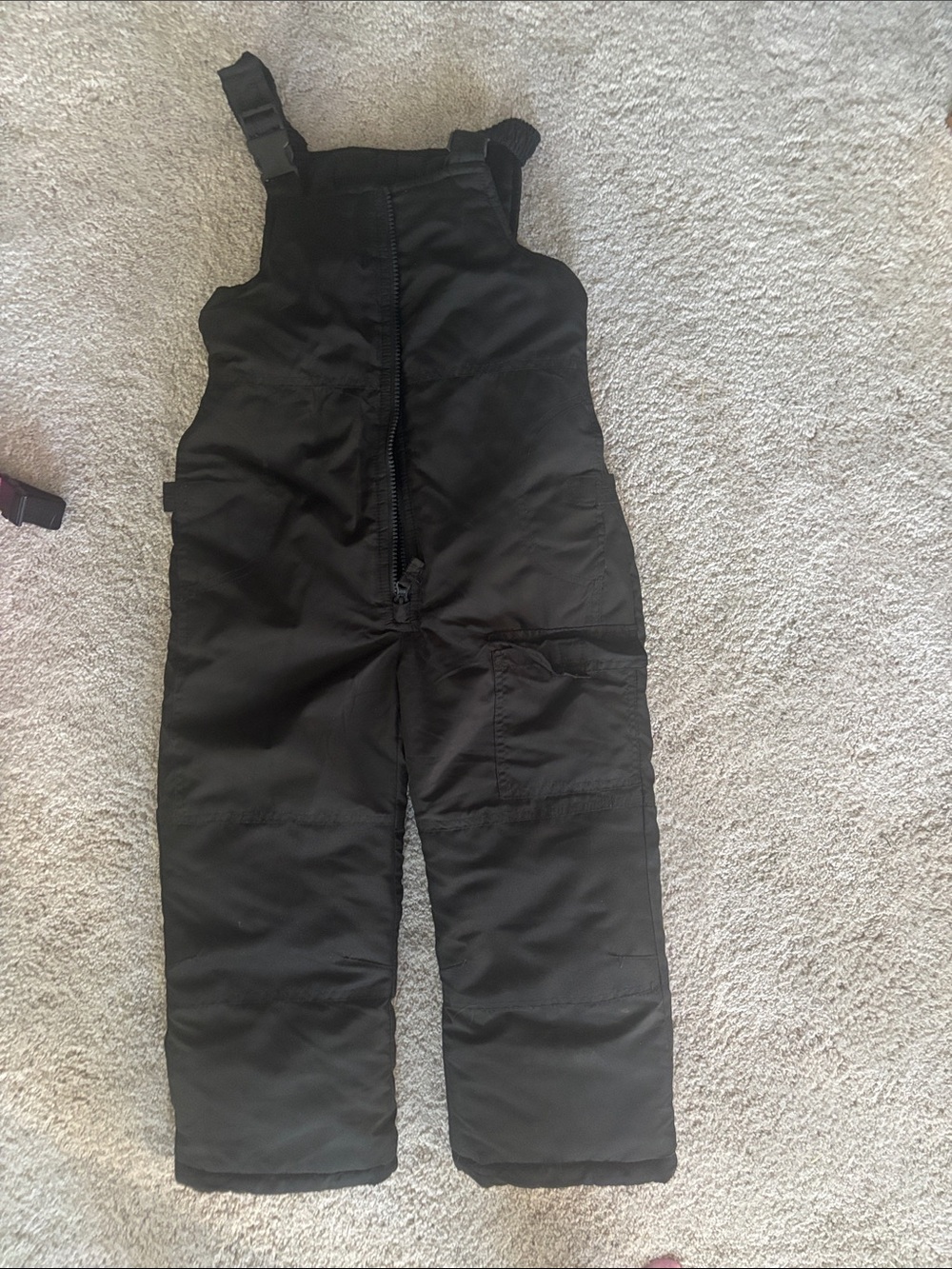London Fog Black Insulated Bib Snow Overalls